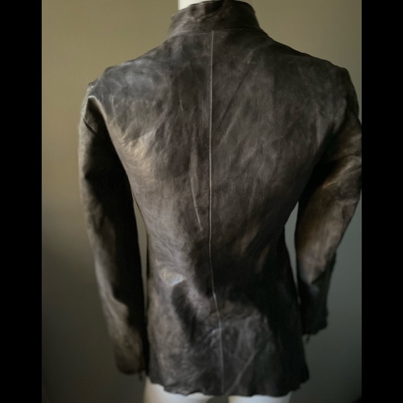 BLUR Leather Distressed Jacket  Size 40 US 0-2 - Picture 14 of 15